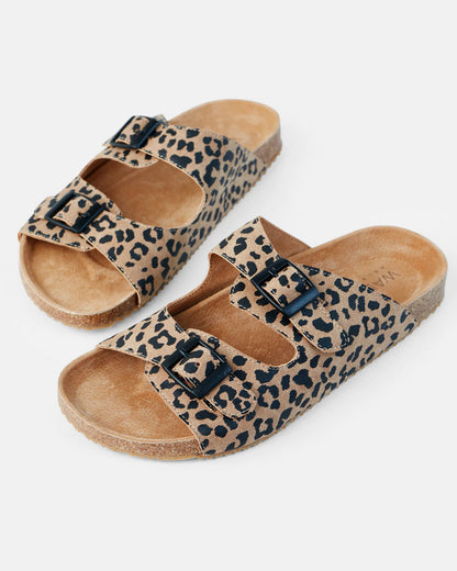 Walnut - Bailey Slide Tan Leopard