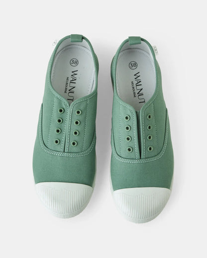 Walnut - Euro Canvas Plimsole Sage