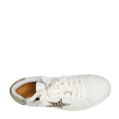 Alfie & Evie - Pixie Tennis Sneaker - White Brown Animal