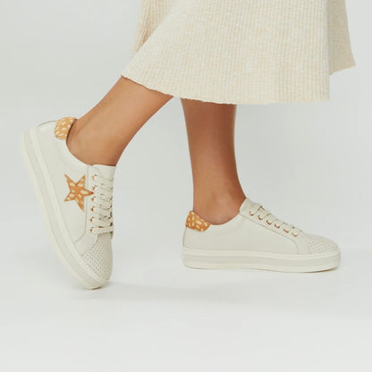 Alfie & Evie - Pixie Tennis Sneaker - Cream Honey Deer