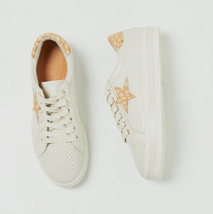 Alfie & Evie - Pixie Tennis Sneaker - Cream Honey Deer