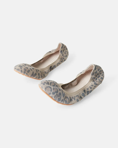 Walnut - Ava Ballet Stone Leopard Suede