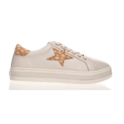 Alfie & Evie - Pixie Tennis Sneaker - Cream Honey Deer